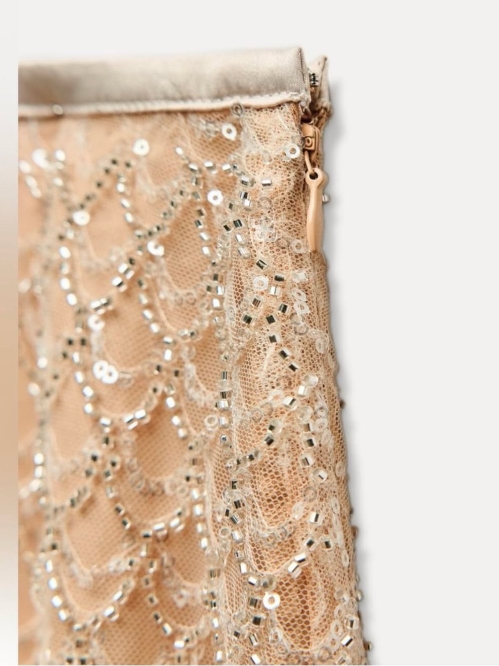 ZARA Beaded Midi Skirt Size Small LIKE MIU MIU - Picture 16 of 16